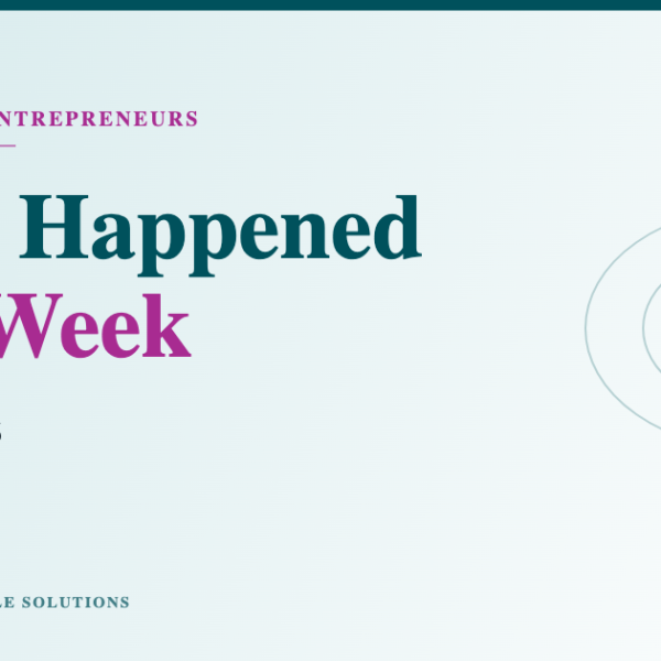 Cover graphic for the weekly AI for women entrepreneurs roundup, reading What Happened This Week in teal and magenta above the date September 12, 2026.