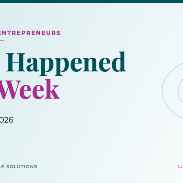 Cover graphic for the weekly AI for women entrepreneurs roundup, reading What Happened This Week, September 17, 2026, in teal and magenta.